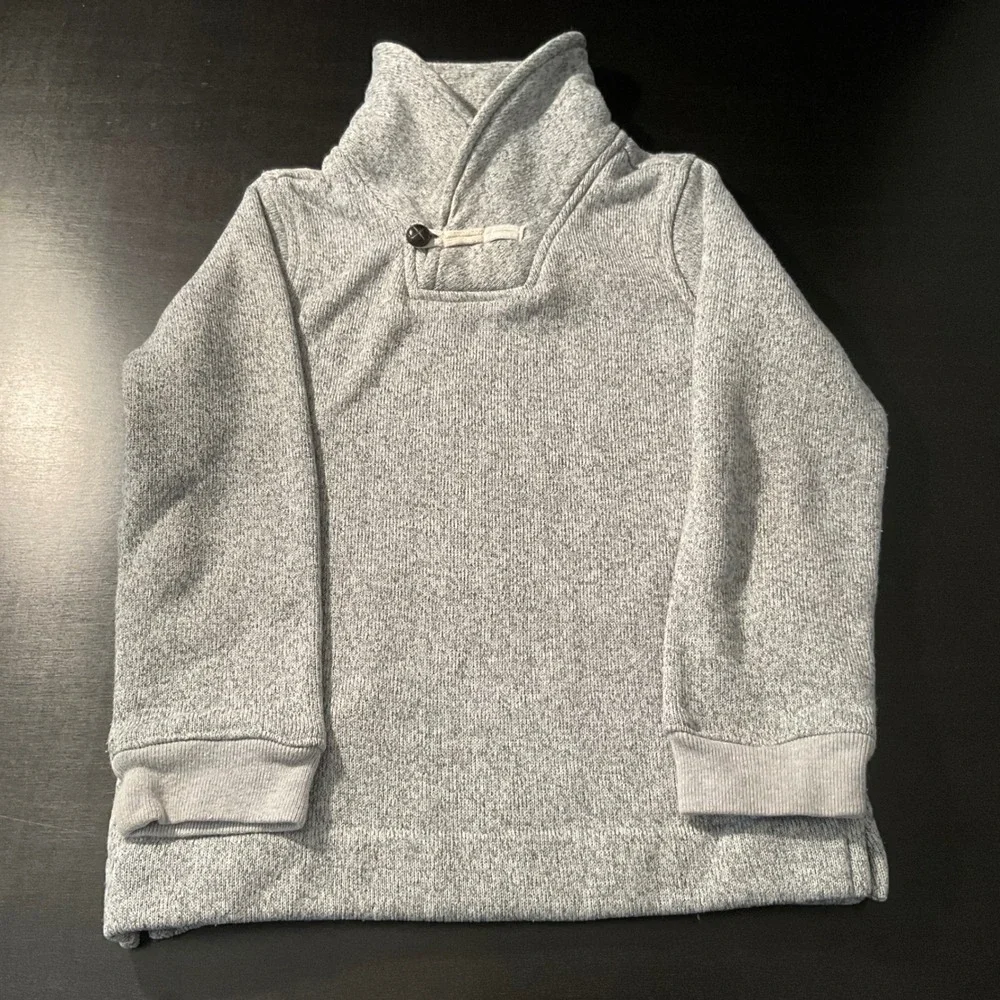 OshKosh B'gosh Boys Gray Knit Pullover‎ Sweater Shawl Collar Size 7